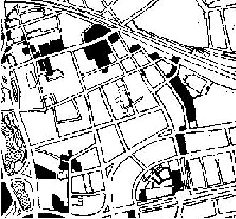 Oorlogschade in Spijkerkwartier Spoorhoek Arnhem